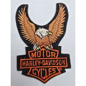 Harley Davidson Cycles Eagle Embroidered Patch Motorcycle Biker 3.5"x2.5"